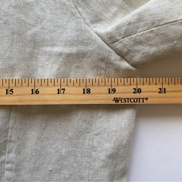 FAHERTY 100% Linen Blazer Jacket Conrad in Natural Flax Size Small (S) - Picture 12 of 15